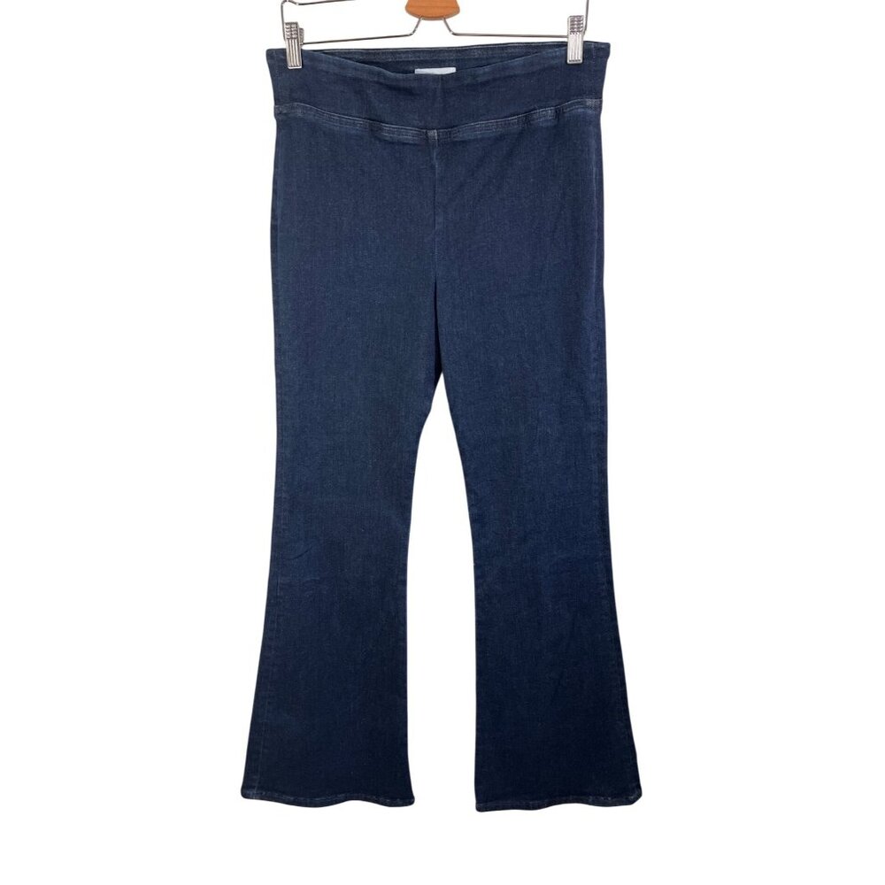 Frame Jet Set Flare Dark Wash Pull On Jeans Size 2 Organic Cotton Blend